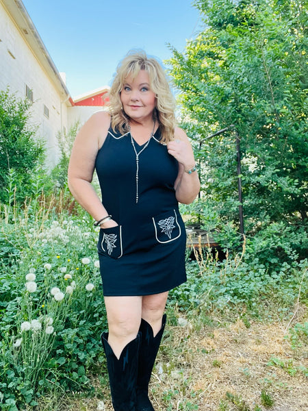 Boot Stitch Babe Shift Dress