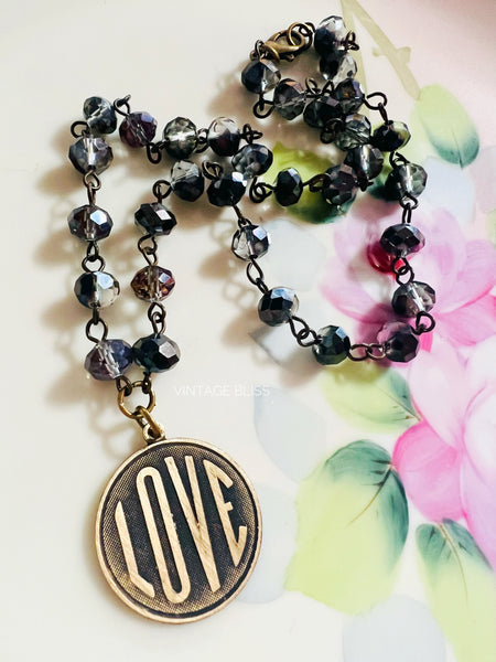 LOVE Token Necklace 17"