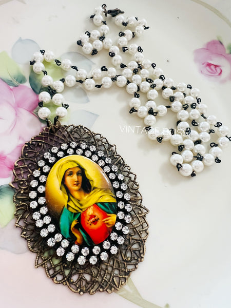 Virgin de Guadalupe Filigree Necklace