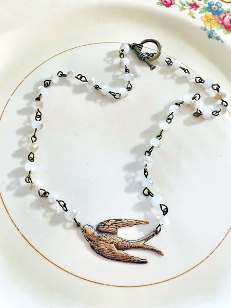 Fly Away Sparrow Choker Necklace