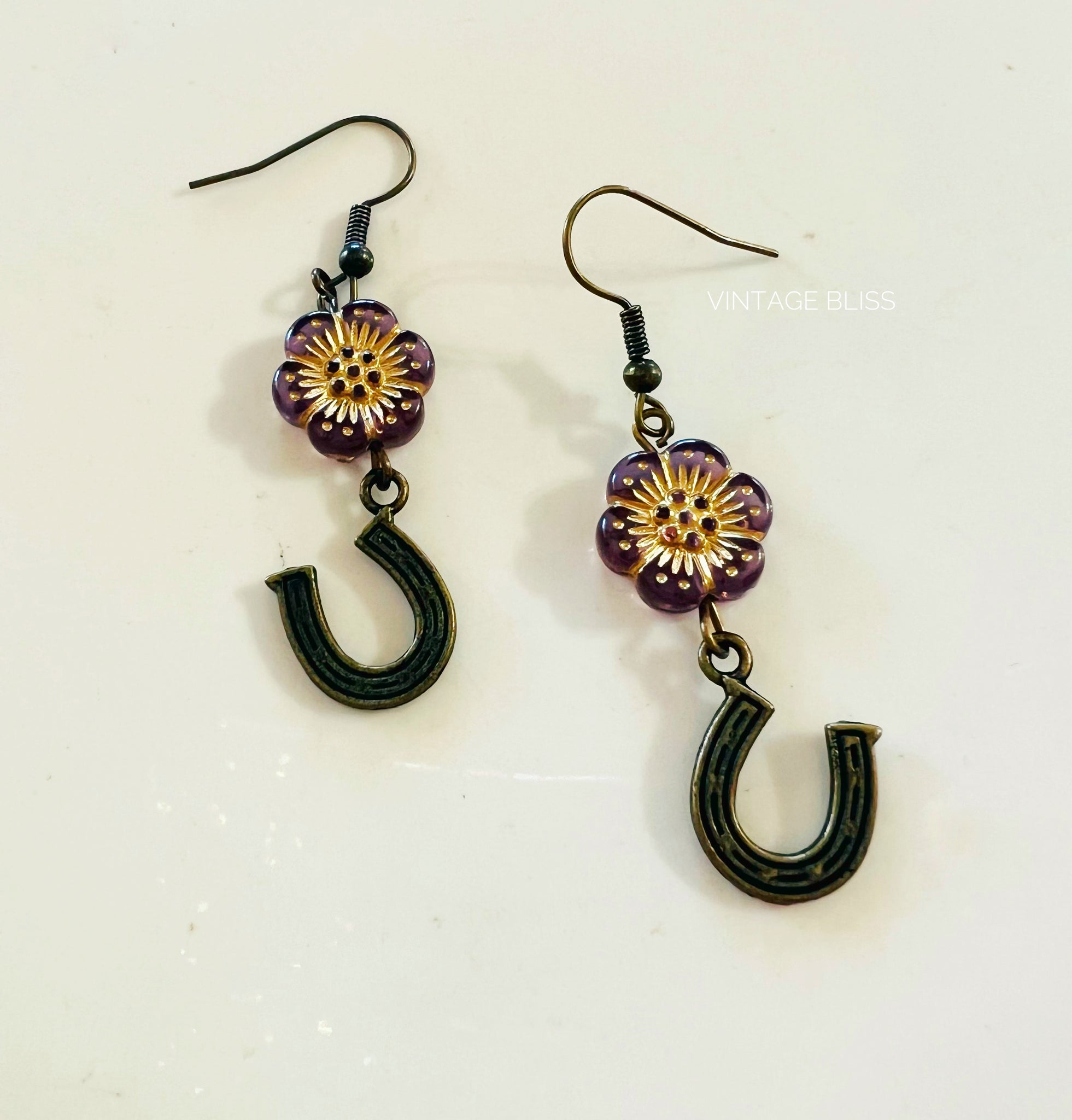 Boho Hippie Horseshoe Earrings