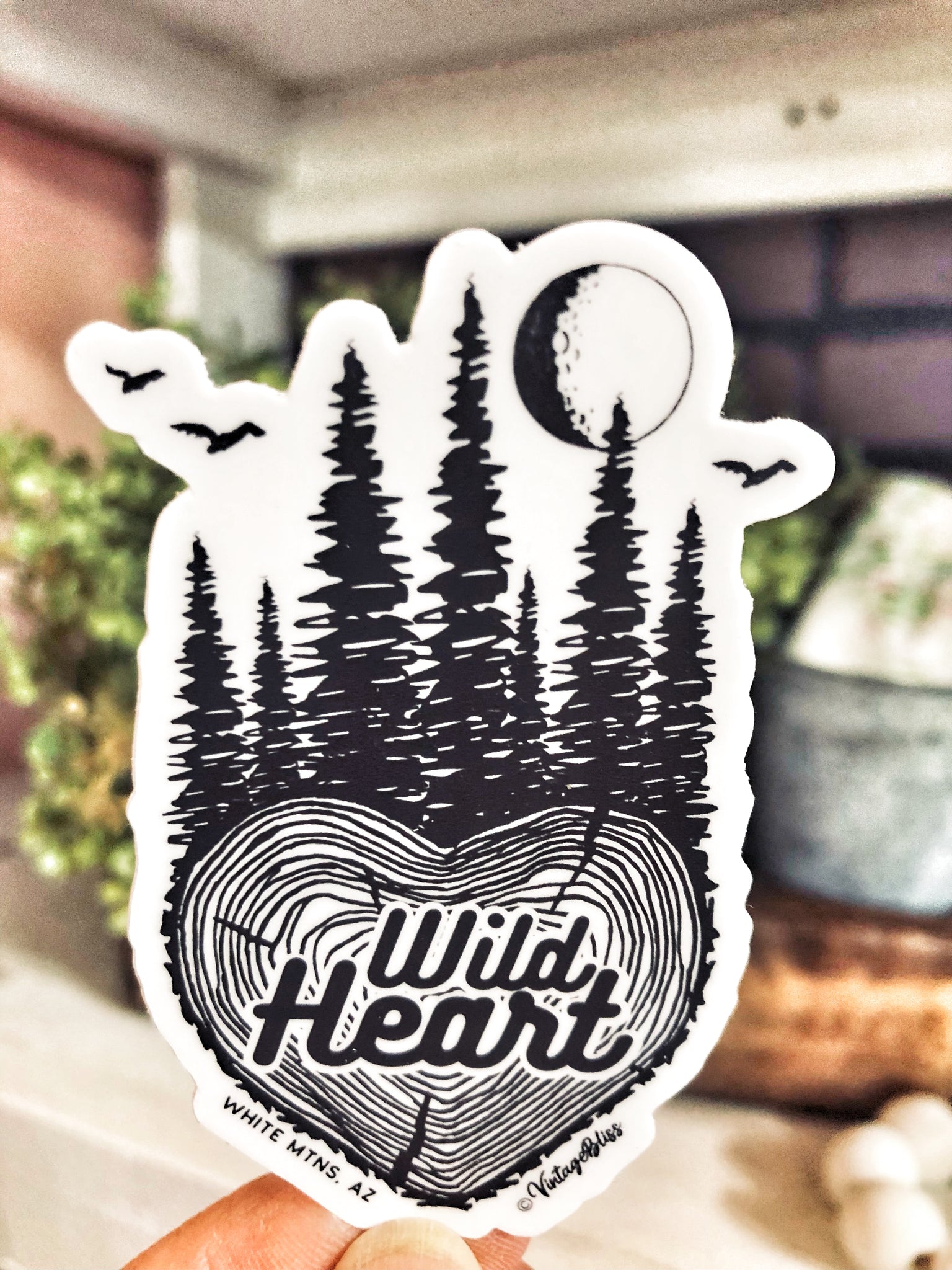 Wild Heart WhIte Mtns Souvenir Sticker