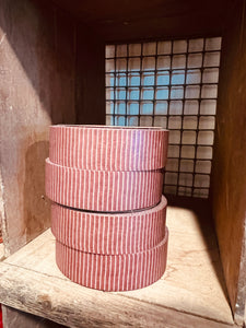 Chocolate Brown Pink Stripes Washi Tape