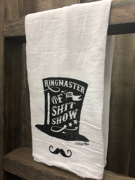Ringmaster of the Shitshow Tea Towel