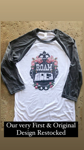 ROAM Baseball Jersey Grey Sleeve Unisex