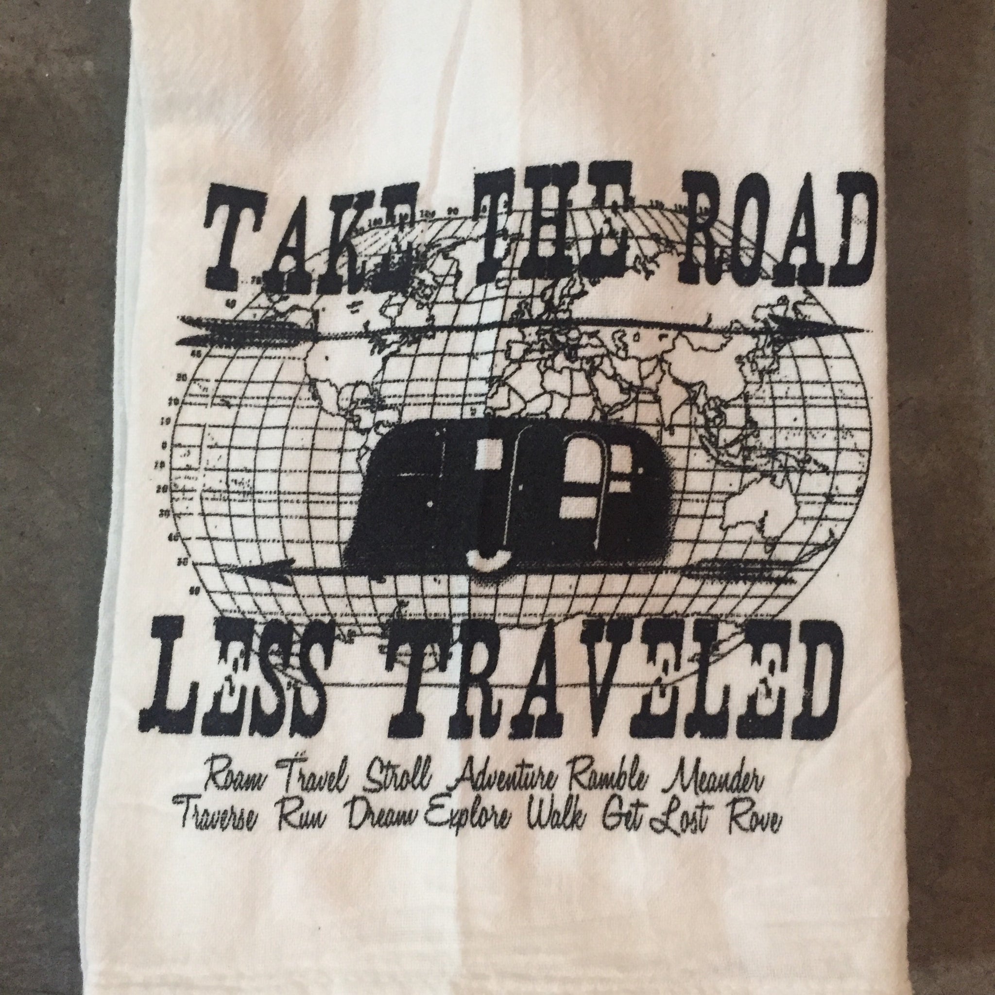 Take the Road Less Traveled Tea Towel