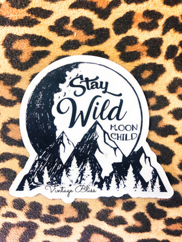 Stay Wild Moon Child Waterproof Sticker