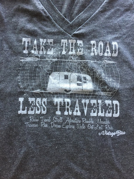 Take the Road Less Traveled Women's Vneck Tee