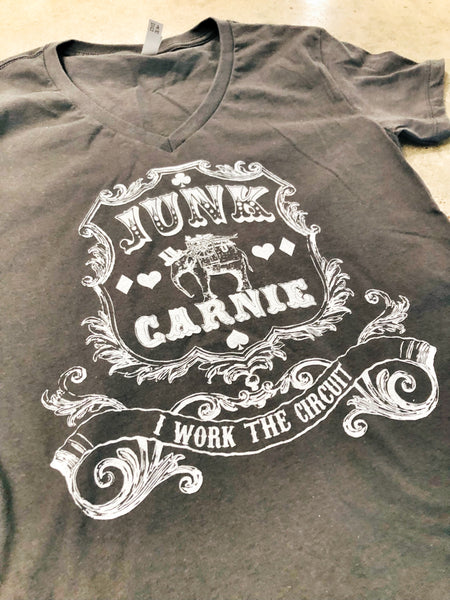 Junk Carnie Grey Vneck Tshirt