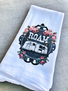 ROAM Vintage Trailer Floral Tea Towel