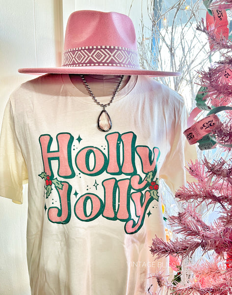 Holly Jolly Cream Unisex Tshirt