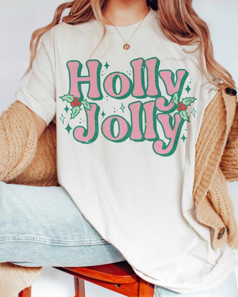 Holly Jolly Cream Unisex Tshirt
