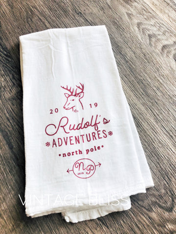 Rudolf’s  Adventures Christmas Towel