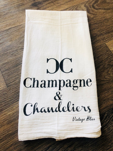 Champagne & Chandeliers Kitchen Towel