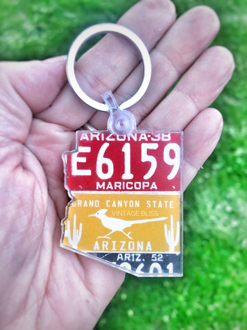 Arizona License Plate Keychain