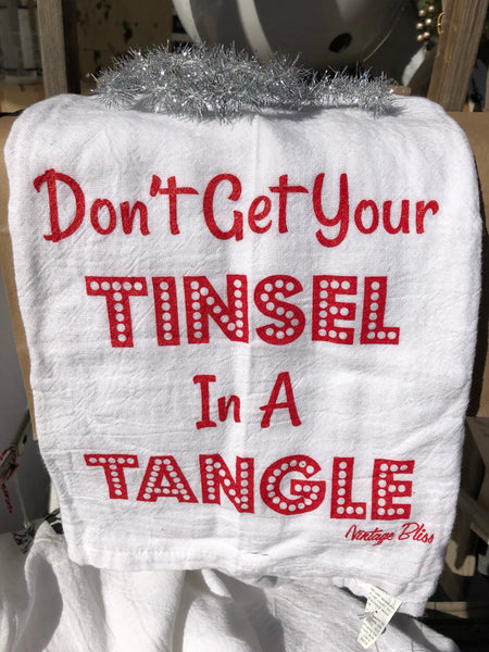 Don’t Get Your Tinsel in a Tangle Tea Towel