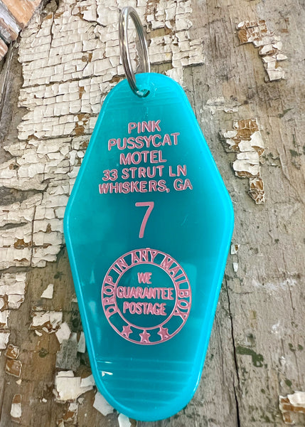 Pink Pussycat Motel Key Chain
