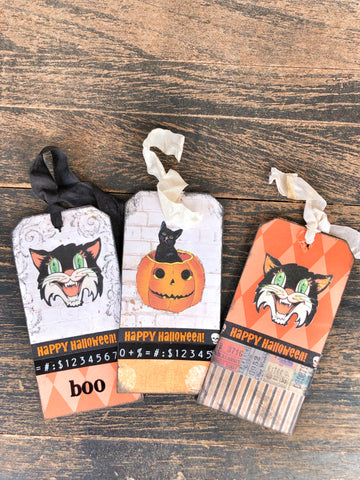 Scary Cat Halloween Tags