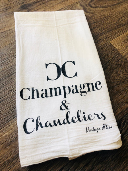Champagne & Chandeliers Kitchen Towel
