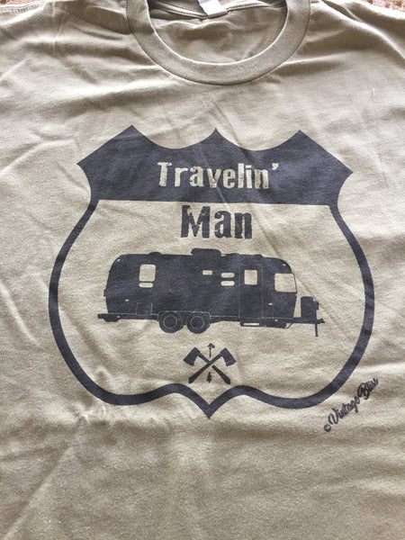 Travelin Man Men's tee Crew neck