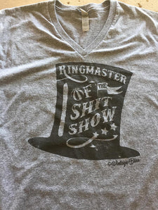 Ringmaster of the Shit Show Unisex Heather Grey T-Shirt